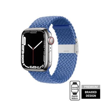 Crong Wave Band – Pleciony pasek do Apple Watch 42/44/45 mm (niebieski) - Crong