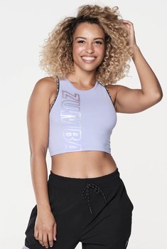 Crop Tank Damski Fioletowy Zumba Futuristic Crop M - Zumba