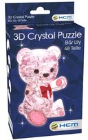 Crystal puzzle Miś Lily różowy, 48 el.