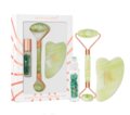CRYSTALLOVE Jade beauty set : roller do twarzy + płytka gua sha + buteleczka roll-on - Crystallove