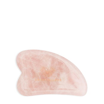 Crystallove Płytka do masażu twarzy gua sha z Kwarcu Różowego - Crystallove