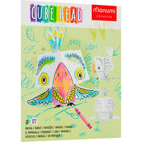 Cube Head, tekturowy model Papuga Złóż i Pokoloruj