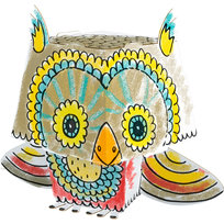 Cube Head, tekturowy model Sowa Złóż i Pokoloruj