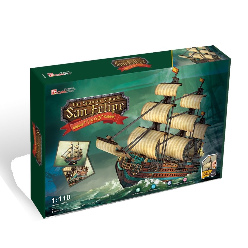 Cubic Fun, puzzle 3D żaglowiec San Felipe