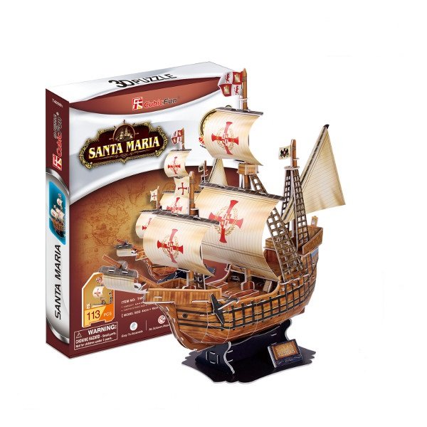 Cubic Fun, puzzle 3D Żaglowiec Santa Maria