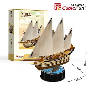 Cubic Fun, puzzle 3D Żaglowiec Xebec - Cubic Fun