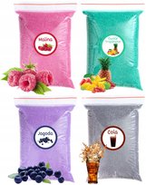 Cukier 4x 1kg Kolorowy i Smakowy Do Waty Cukrowej w Doypack'ach ADMAJ