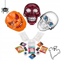 Cukierki Halloween żelki lizaki marshmallows + maska 11 produktów 175g Kruger
