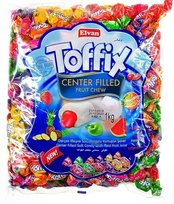 Cukierki Toffix Elvan z nadzieniem owocowym 1 kg Tofiks
