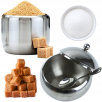 Cukiernica Ze Stali Nierdzewnej Cukierniczka Pojemnik Na Cukier Z Łyżeczką