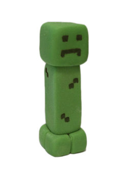 Cukrowa figurka na tort Creeper jak z Minecraft - dekoR
