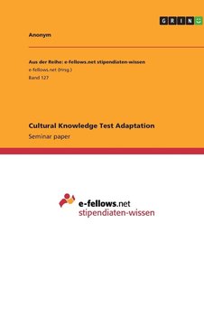 Cultural Knowledge Test Adaptation - Anonym