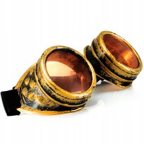 Cyber Gogle Okulary STEAMPUNK + Zestaw Retro Punk Inna marka