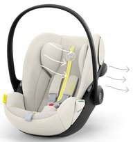 Cybex Cloud G i-Size - rozkładany fotelik samochodowy 0-13 kg | Plus Seashell Beige