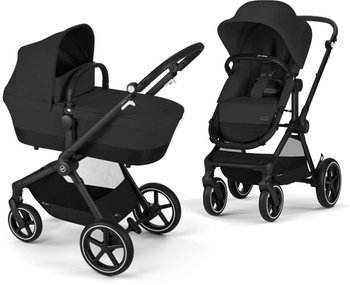 Cybex Eos Lux Wózek Wielofunkcyjny 2W1 Moon Black (Stelaż Black) - Cybex