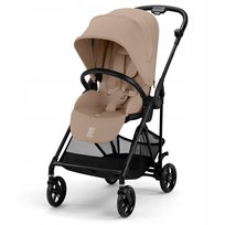 Cybex Melio Carbon Wózek Spacerowy Lekki Siedzisko Przód Tył / Almond Beige