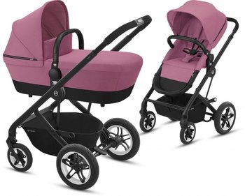 Cybex, Talos S 2-in-1, Terenowy wózek dziecięcy, zestaw 2w1 z opcją 3w1, BLK Magnolia Pink - Cybex