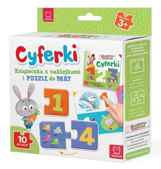 Cyferki. Książeczka z naklejkami i puzzle do pary - Opracowanie zbiorowe