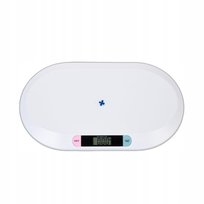 CYFROWA ELEKTRYCZNA WAGA DLA NIEMOWLĄT MAŁYCH ZWIERZĄT 3x55x25 CM BIAŁA RELAXDAYS
