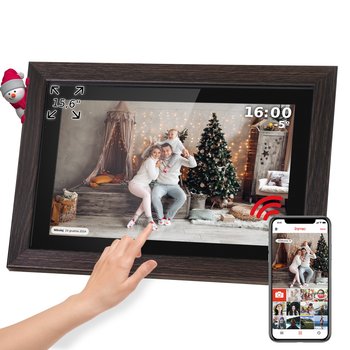 Cyfrowa ramka na zdjęcia Kruger&Matz FRAMEO Wi-Fi 15" drewniana ramka - Krüger&Matz