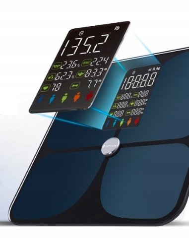 Inny producent Cyfrowa waga Bluetooth Lepulse FI2016LB – analiza składu ciała i BMI