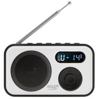 Cyfrowe Radio PLL ADLER AD1906 – Stabilny Odbiór AM/FM, Pamięć 40 Stacji, Zasilanie USB-C