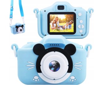 Cyfrowy aparat dla dzieci Myszka HD 20 Mpx 5 Gier Niebieska - Frahs