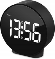 Cyfrowy zegar elektroniczny LED HD stołowy na biurko 3D podwójny budzik