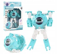 Cyfrowy zegarek dla dzieci Elektroniczny robot niebieski brak informacji