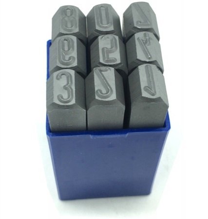 Cyfry, numery do wybijania 0-9, znaczniki, numeratory 10mm (0101000) Gravurem S