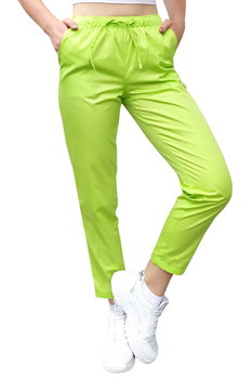 Cygaretki spodnie medyczne damskie ochronne kolor limonka 3XL - M&C