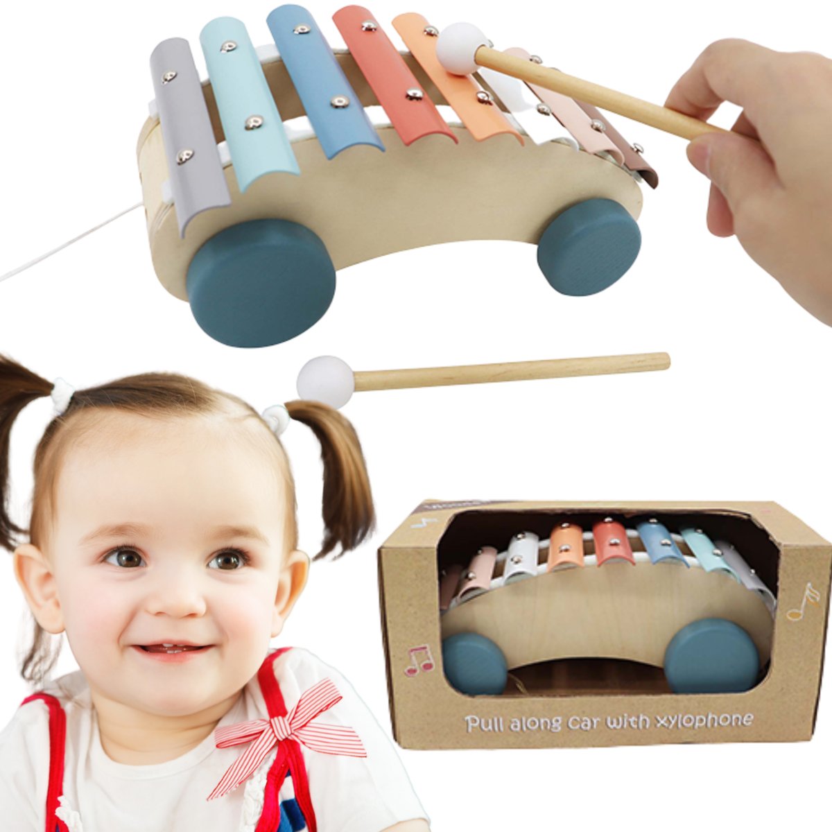Zdjęcia - Zabawka edukacyjna Cymbałki 8- Tonowe Instrument Muzyczny Samochód