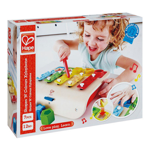 Cymbałki dla dzieci i sorter kształtów, Hape