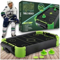 CYMBERGAJ Neonowy Air Hockey mini stół Gra dla dziecka PREZENT dla DZIECKA, gra zręcznościowa, Winning Moves