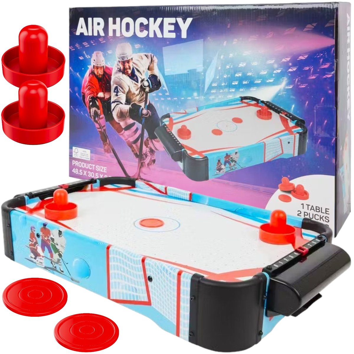 Cymbergaj Powietrzny Hokej Drewniana Gra Stół Mini Air Hockey Na
