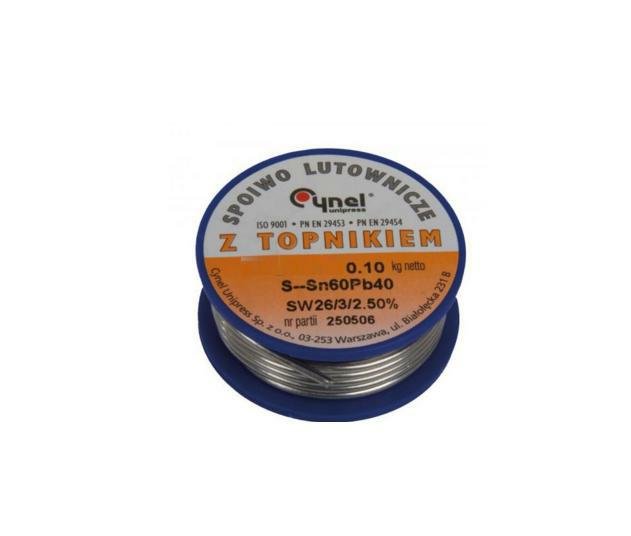 Cyna, Spoiwo Lutownicze Lc60 Fi=1,0 mm, Szpula 100G, 60312