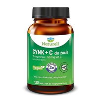 Cynk + Witamina C Do Żucia Suplementy Diety Naturell 120 Tabl.