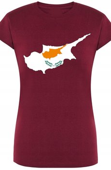 Cypr Flaga Damski T-shirt Modny Nadruk Rozm.M - Inna marka