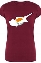Cypr Flaga Damski T-shirt Modny Nadruk Rozm.XXL