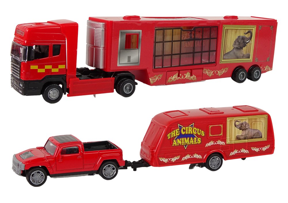 Zdjęcia - Auto dla dzieci LEAN Toys Cyrkowa Ciężarówka Transporter 