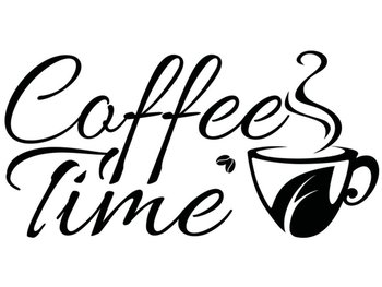 Cytaty, Coffee Time, Naklejka ścienna, 100x50 cm - Oobrazy