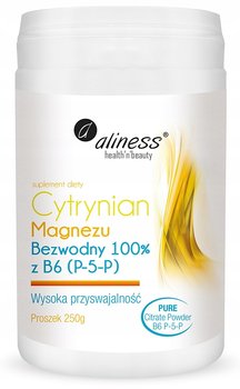 Cytrynian Magnezu BEZWODNY 100% z B6 (P-5-P) PROSZEK 250g || Aliness - Inna marka