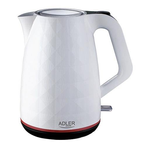 Czajnik elektryczny ADLER AD 1277 white plastikowy 1,7L