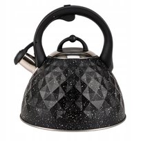 Czajnik Stalowy Na Gaz 3L Czarny Z Gwizdkiem Indukcja Gaz Duży Karl Hausmann