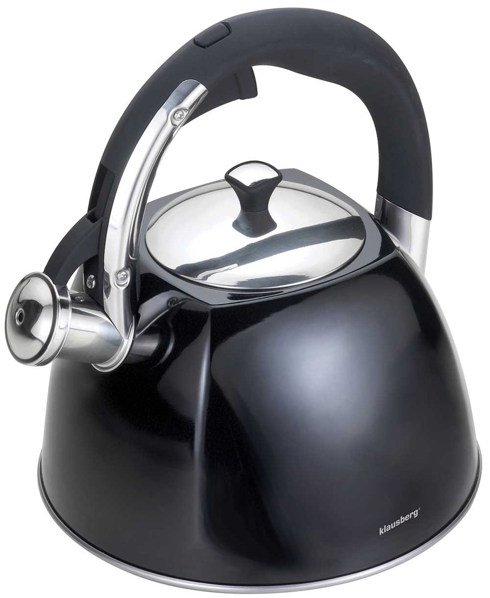 Czajnik z gwizdkiem KLAUSBERG KB-7194, czarny matowy, 3 l