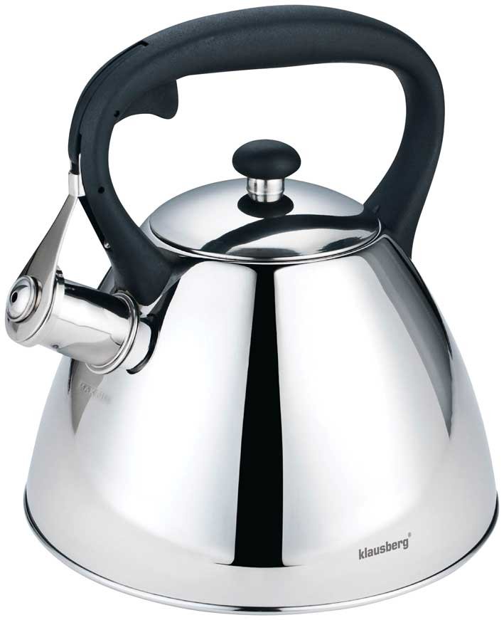 Czajnik z gwizdkiem KLAUSBERG KB-7207, srebrny, 3 l