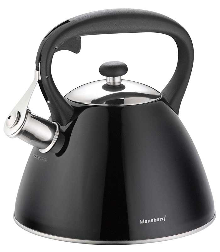 Czajnik z gwizdkiem KLAUSBERG KB-7208, czarny, 3 l