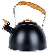 Czajnik z gwizdkiem stalowy czarny 2,5 l