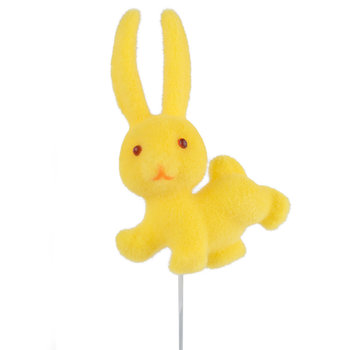 czakos,Chodzący Zając Wielkanocnyzek Na Piku,Żółty, 8 cm - czakos
