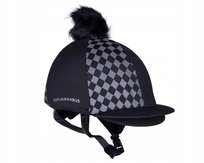 Czapeczka na kask TOCZEK jeździecki QHP Omaha czarna/szara QHP